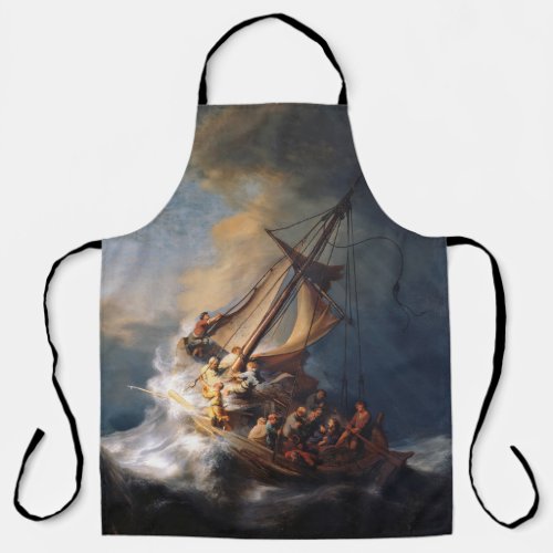 Rembrandt Storm Sea of Galilee Painting Apron