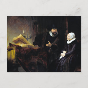 Rembrandt The Mennonite Preacher Anslo and Wife Postcard