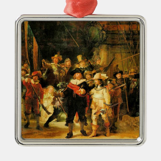 Rembrandt - The Night Watch 3 Metal Ornament (Front)