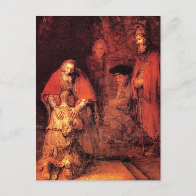 Rembrandt - The Return of Prodigal Son Postcard (Front)