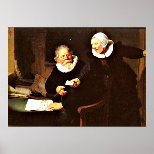 Rembrandt The Shipbuilder and his Wife 1633 Poster