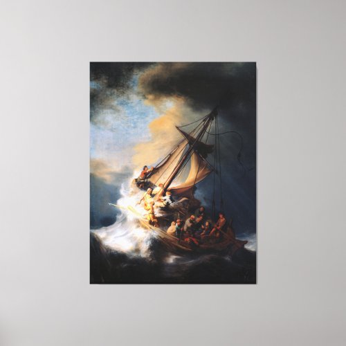 Rembrandt _ The Storm of the Sea of Galilee Canvas Print