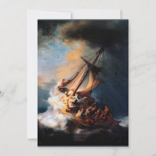 Rembrandt - The Storm of the Sea of Galilee Holiday Card