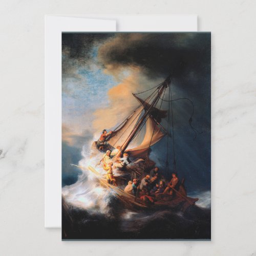 Rembrandt _ The Storm of the Sea of Galilee Holiday Card