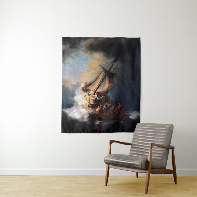 Rembrandt - The Storm of the Sea of Galilee Tapestry (In Situ)