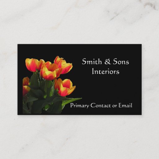 Customizable Rembrandt Tulip Elegant Business Card