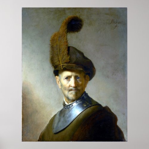 Rembrandt van Rijn An Old Man in Military Costume Poster