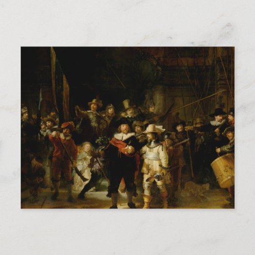 REMBRANDT VAN RIJN_ The Nightwatch 1642 Postcard