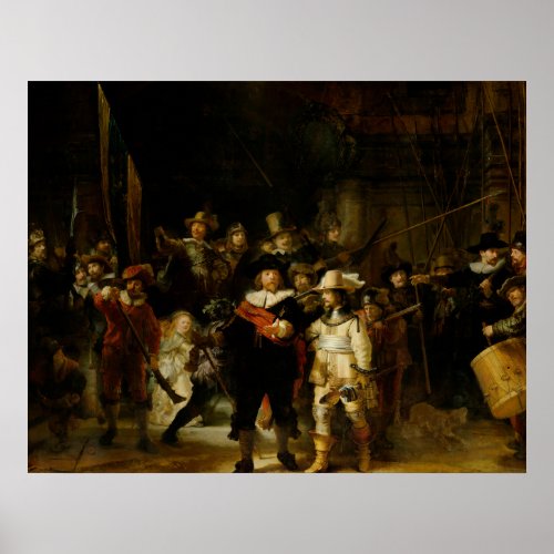 REMBRANDT VAN RIJN_ The Nightwatch 1642 Poster