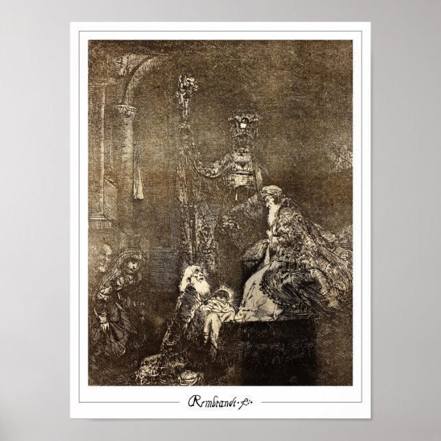 Rembrandt van Rijn Zedign Art Poster #105 (Front)