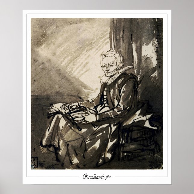 Rembrandt van Rijn Zedign Art Poster #147 (Front)