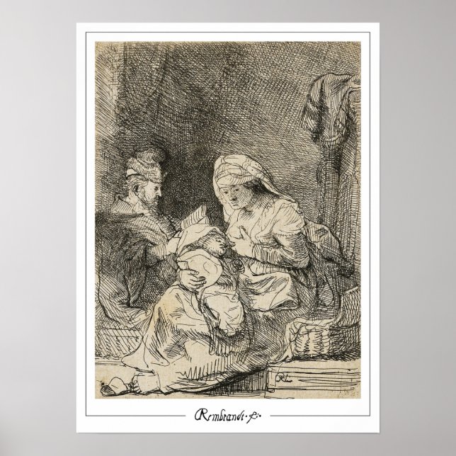 Rembrandt van Rijn Zedign Art Poster #235 (Front)