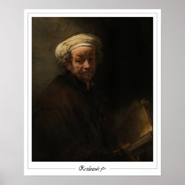 Rembrandt van Rijn Zedign Art Poster #373 (Front)