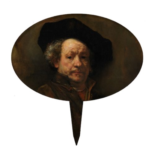 Rembrandt van Rijns Self Portrait Fine Art Cake Topper
