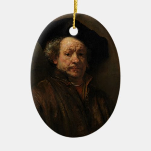 Rembrandt van Rijns Self Portrait Fine Art Ceramic Ornament