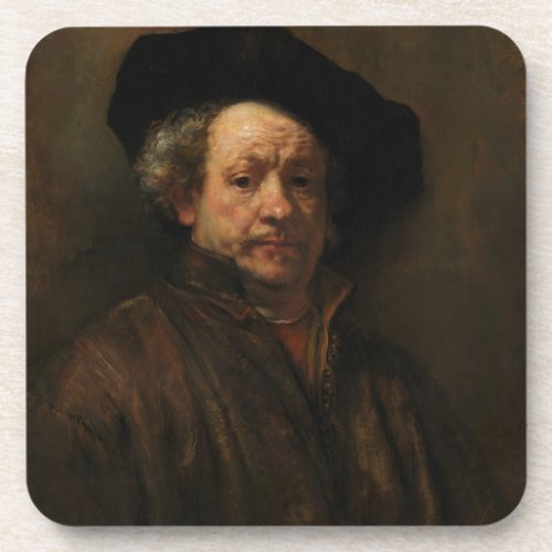 Rembrandt van Rijns Self Portrait Fine Art Coaster