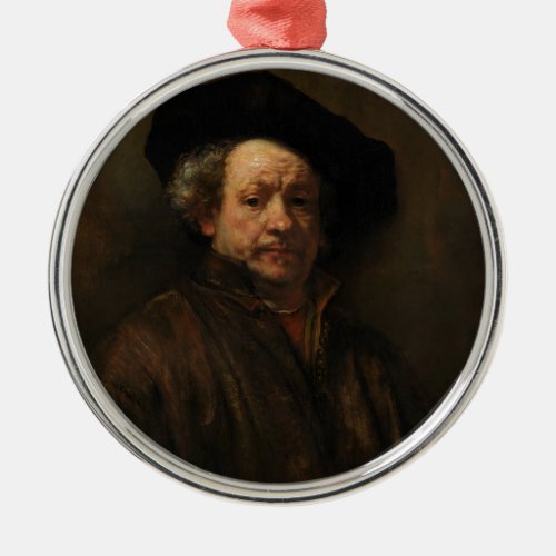 Rembrandt van Rijns Self Portrait Fine Art Metal Ornament