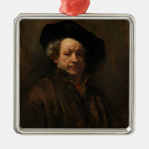 Rembrandt van Rijn's Self Portrait Fine Art Metal Ornament