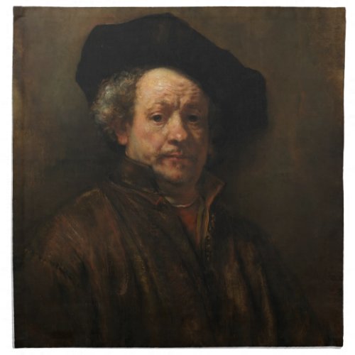 Rembrandt van Rijns Self Portrait Fine Art Napkin