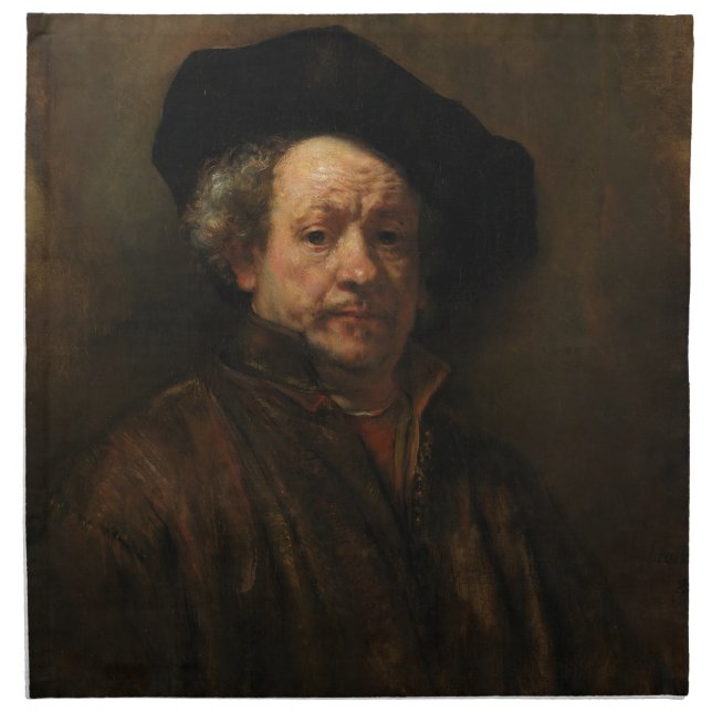 Rembrandt van Rijn's Self Portrait Fine Art Napkin (Front)
