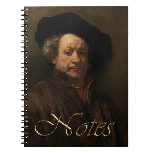 Rembrandt van Rijn's Self Portrait Fine Art Notebook (Front)