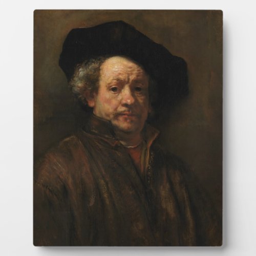 Rembrandt van Rijns Self Portrait Fine Art Plaque