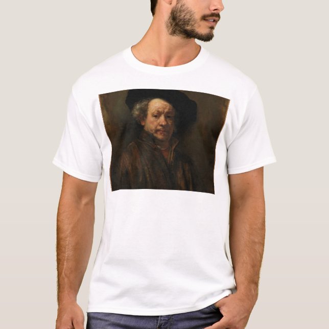Rembrandt van Rijn's Self Portrait Fine Art T-Shirt (Front)
