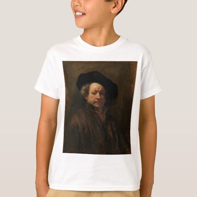 Rembrandt van Rijn's Self Portrait Fine Art T-Shirt (Front)