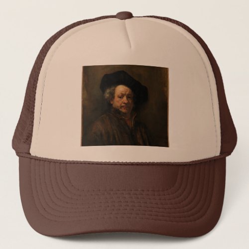 Rembrandt van Rijns Self Portrait Fine Art Trucker Hat