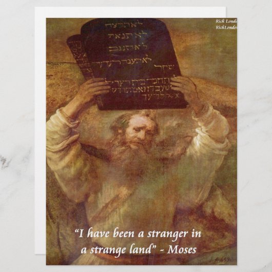 Rembrandt's Moses & Biblical Quote (Front/Back)