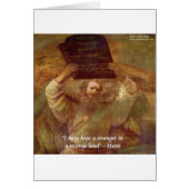 Rembrandt's Moses & Biblical Quote (Front)