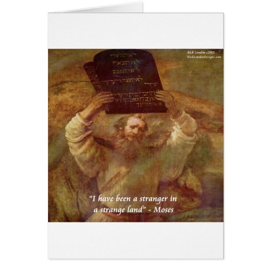 Rembrandt's Moses & Biblical Quote (Front)