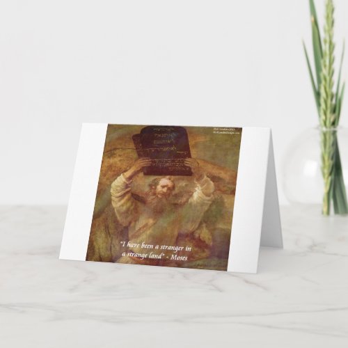 Rembrandts Moses  Biblical Quote Card