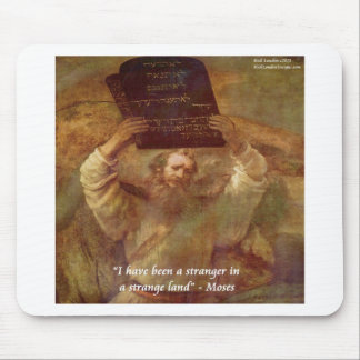 Rembrandt's Moses & Biblical Quote Mouse Pad