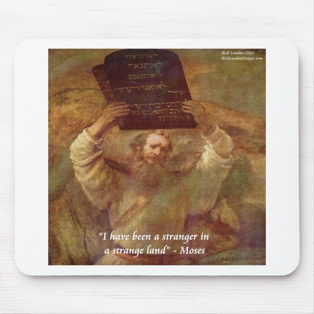 Rembrandt's Moses & Biblical Quote Mouse Pad (Front)