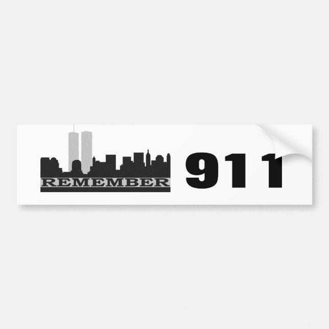 Remember 911 Bumper Sticker (Front)