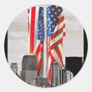 Remember 9/11 classic round sticker