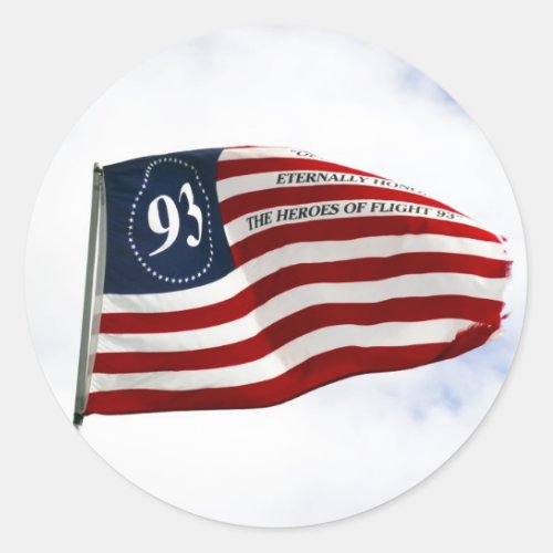 Remember 911 _ Flight 93 Classic Round Sticker