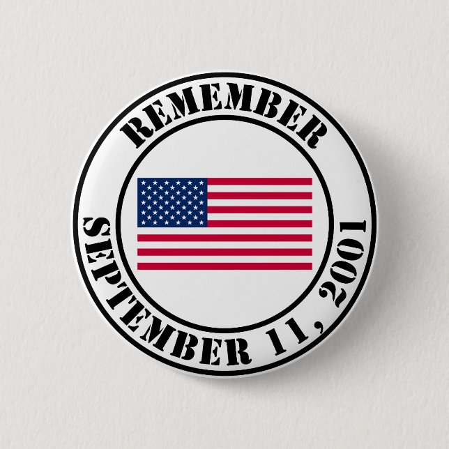 Remember 9/11 pinback button (Front)