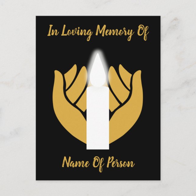 Remember A Loved One Death Anniversary Postcard (Front)