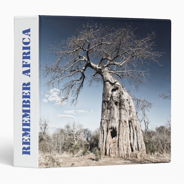 Remember Africa Baobab Tree photo 3 Ring Binder (Front/Spine)