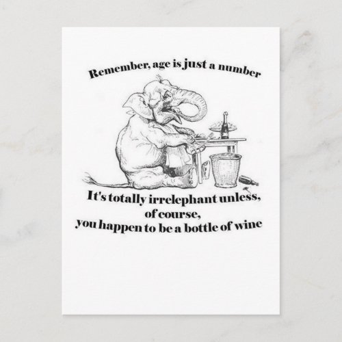 Remember Age Is Just A Number Postcard