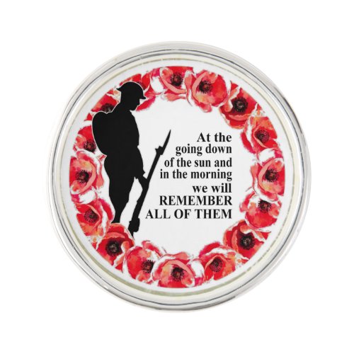 Remember All Of Them Remembrance Day Lapel Pin