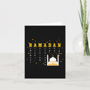 Remember Allah Ramadan Mubarak Kareem  Card