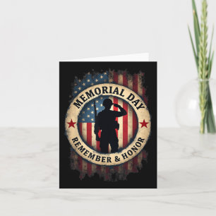 Remember & Honor Partiotic Veterans Memorial D Card