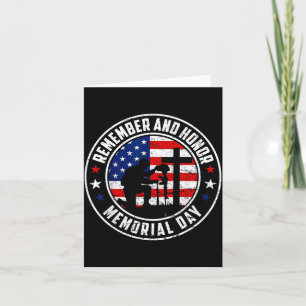 Remember and Honor Memorial Day Flag USA Fallen Card
