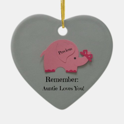Remember Auntie Loves You Ceramic Ornament