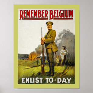 Remember Belgium (border) Poster