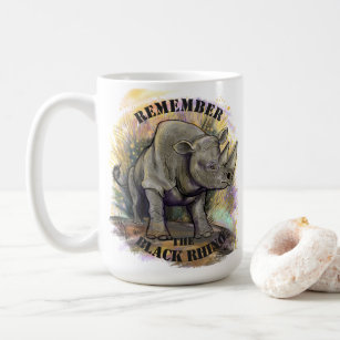 Remember Black Rhino Coffee Mug