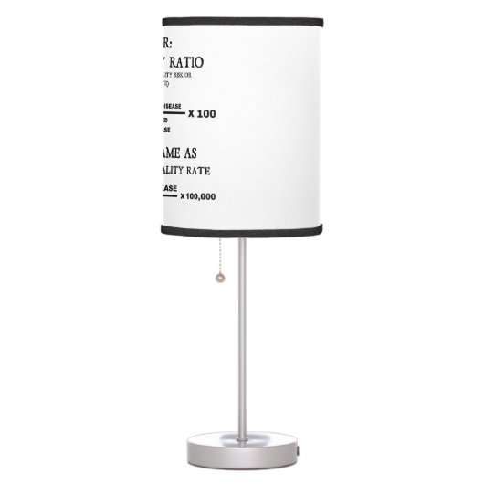 Remember: Case Fatality Ratio Is Not Same As Cause Table Lamp (Right)